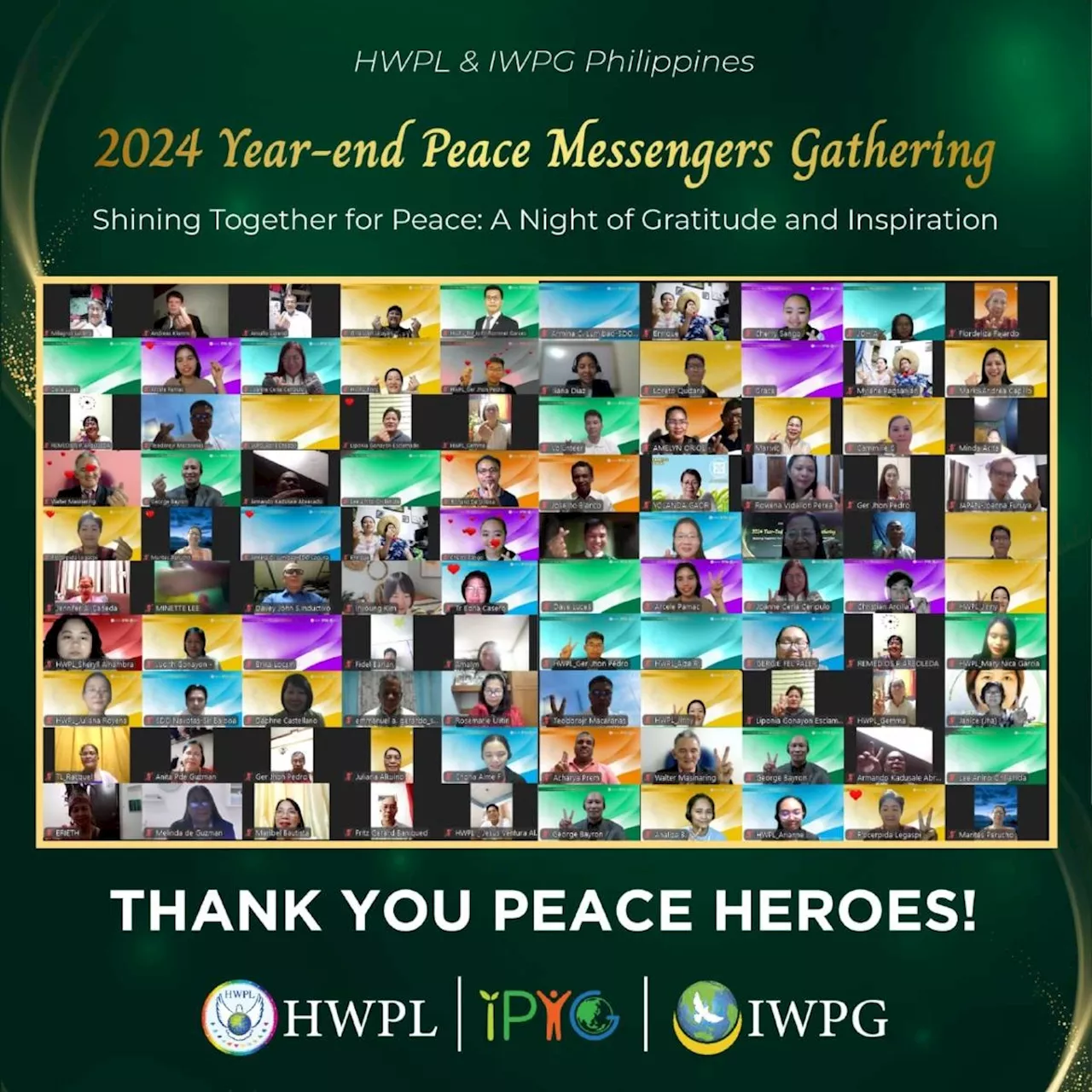 HWPL Celebrates 2024 Year-End Peace Messengers' Gathering