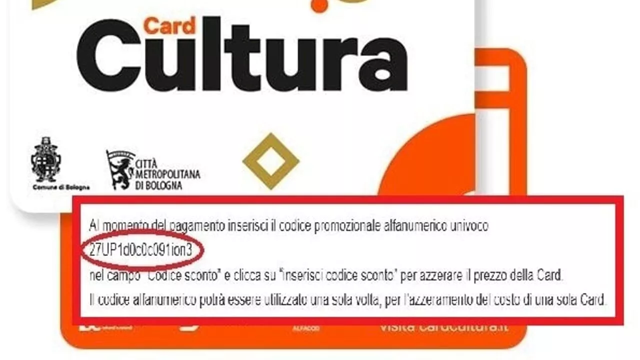 Insulto nella Card Cultura di Bologna: Indagine interna