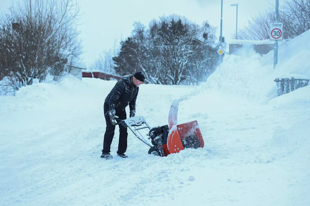 Snøstorm rammer Trøndelag og Møre og Romsdal