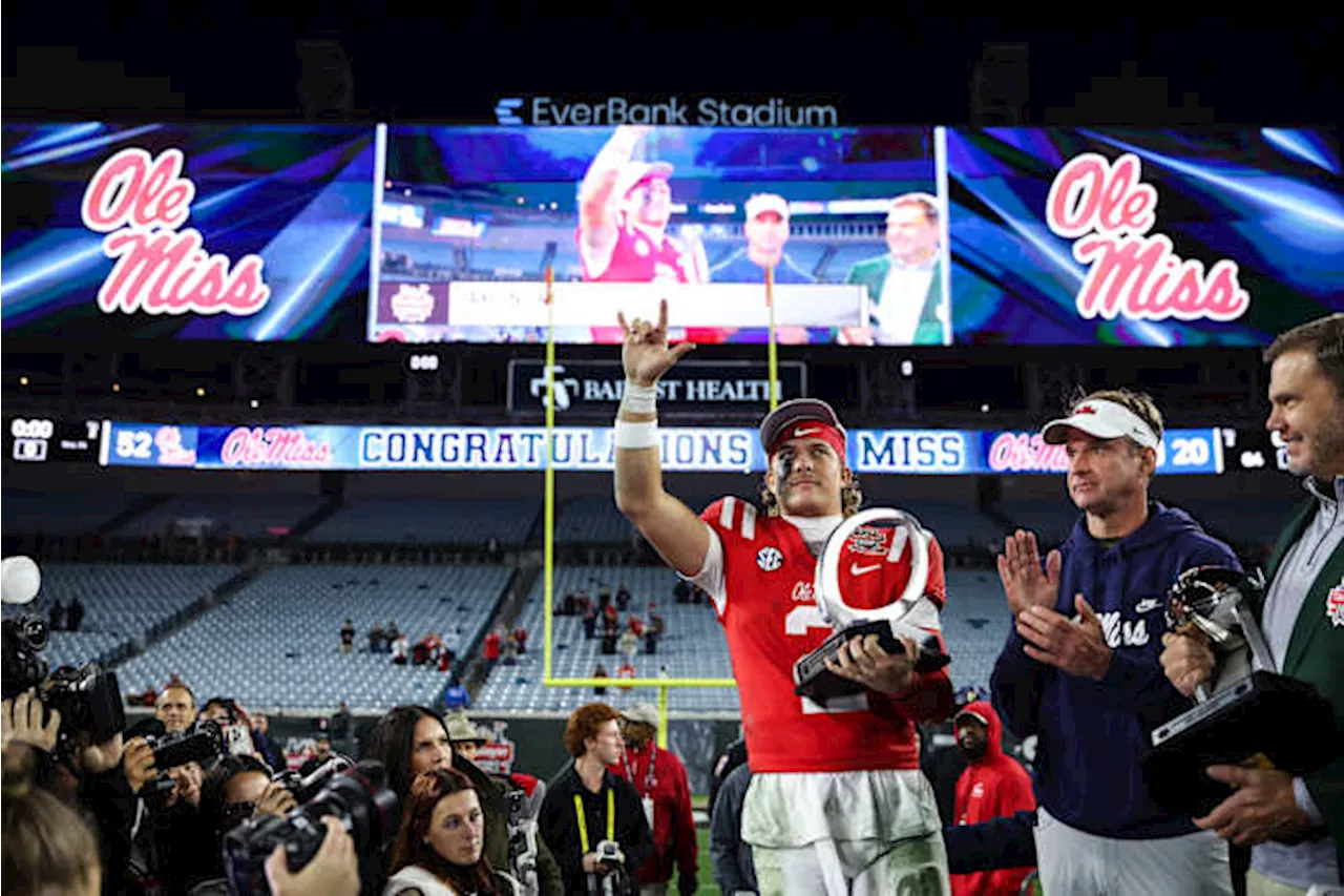 Jaxson Dart Exits Ole Miss Career With 4 TDs in Gator Bowl Rout