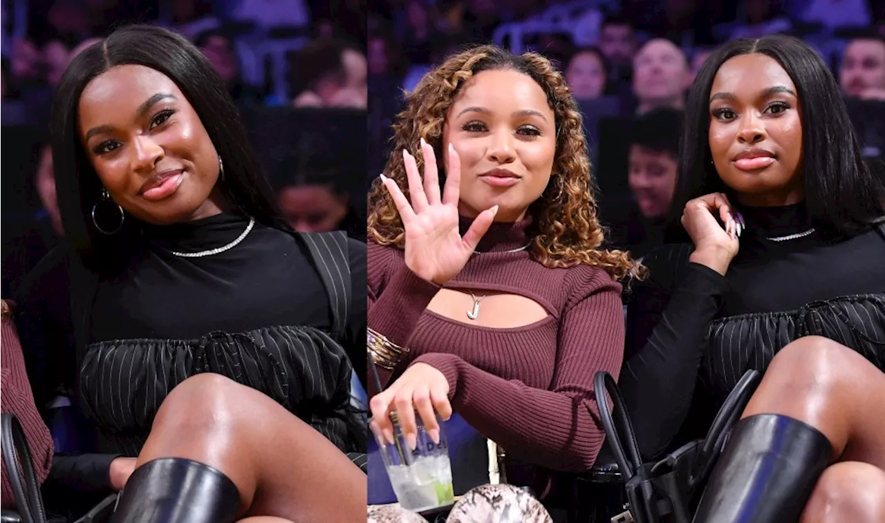 Coco Jones and Jaylen Barron Bring Y2K Style to Lakers Game