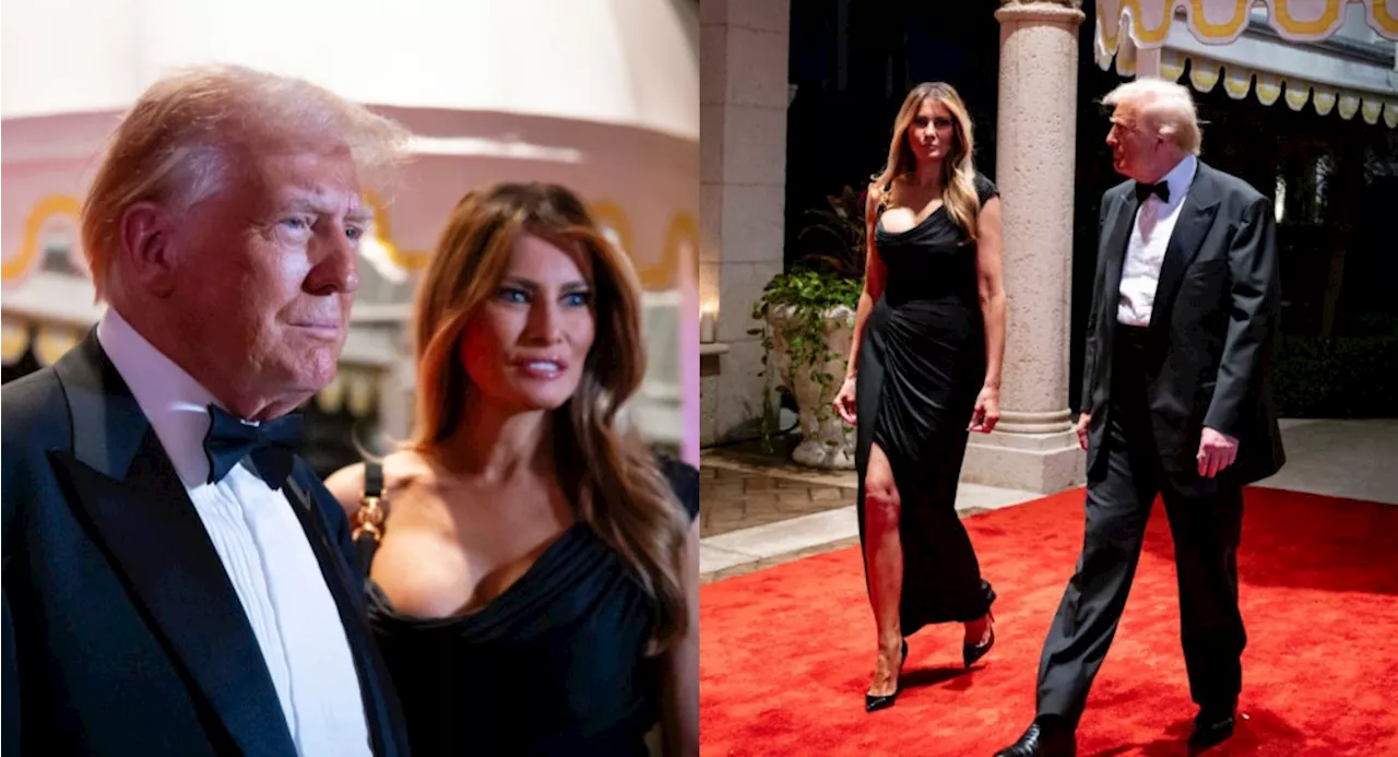 Melania Trump Wears Versace to Mar-a-Lago's New Year's Eve Party