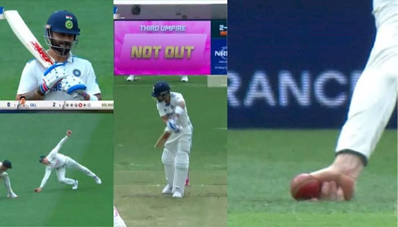 Virat Kohli Survives Golden Duck As Steve Smiths Extraordinary Catch Is Denied By Third Umpire; Video Goes Viral