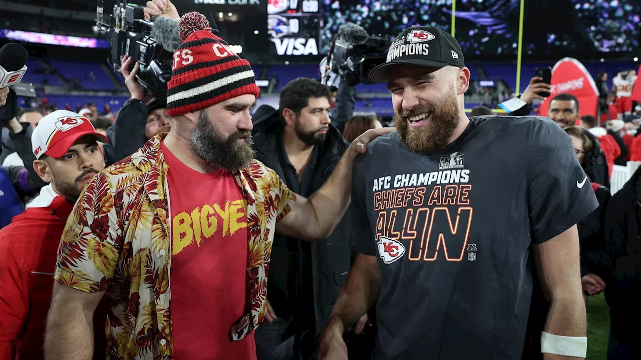 Jason Kelce Cheers for Both Brothers in Super Bowl LIX