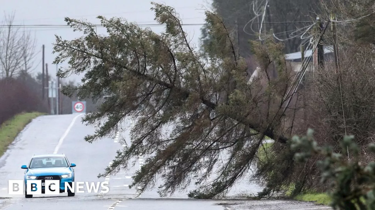 Storm Éowyn: About 16,000 properties remain without power in NI