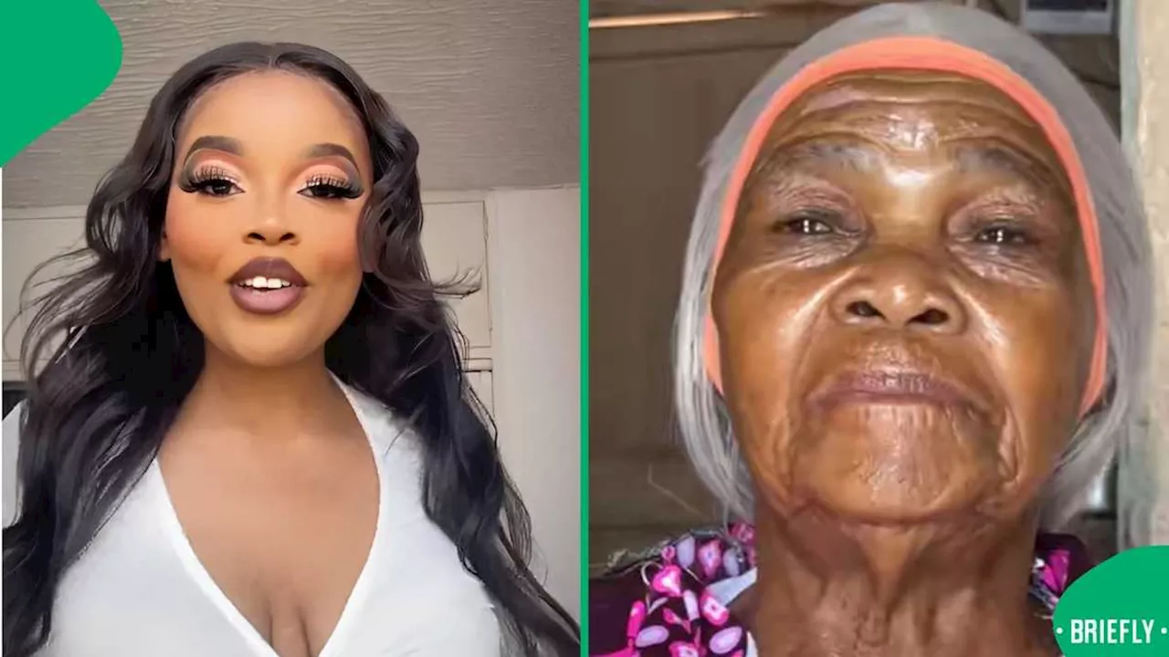 “She Looks Rich”: Gogo Reacts to Face Beat and Wig Installation Cracking Up Mzansi