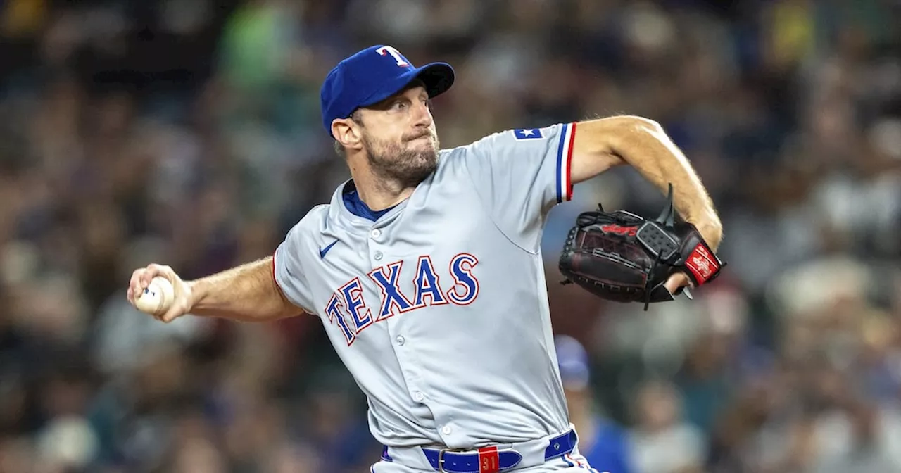 Max Scherzer Pitches for Texas Rangers Against Seattle Mariners