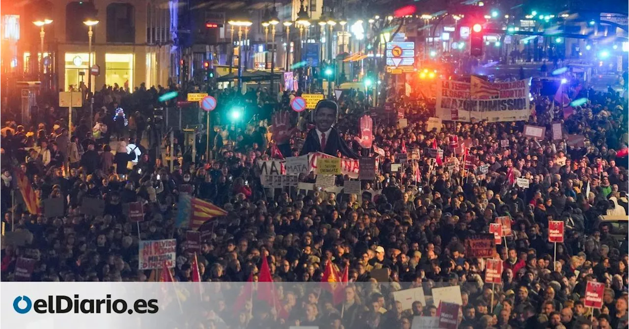 Más de 200 entidades exigen la dimisión de Mazón en nueva manifestación en Valencia