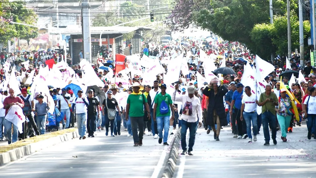 Manifestación contra las altas tarifas de energía en Barranquilla