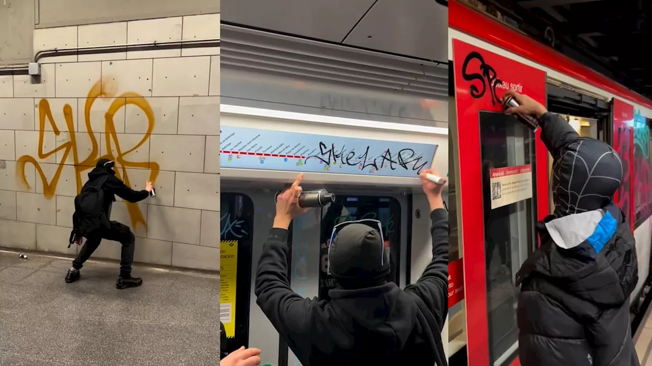 Vandálicos Pintaram Trens do Metro de Barcelona em Ação 'Subway Party'