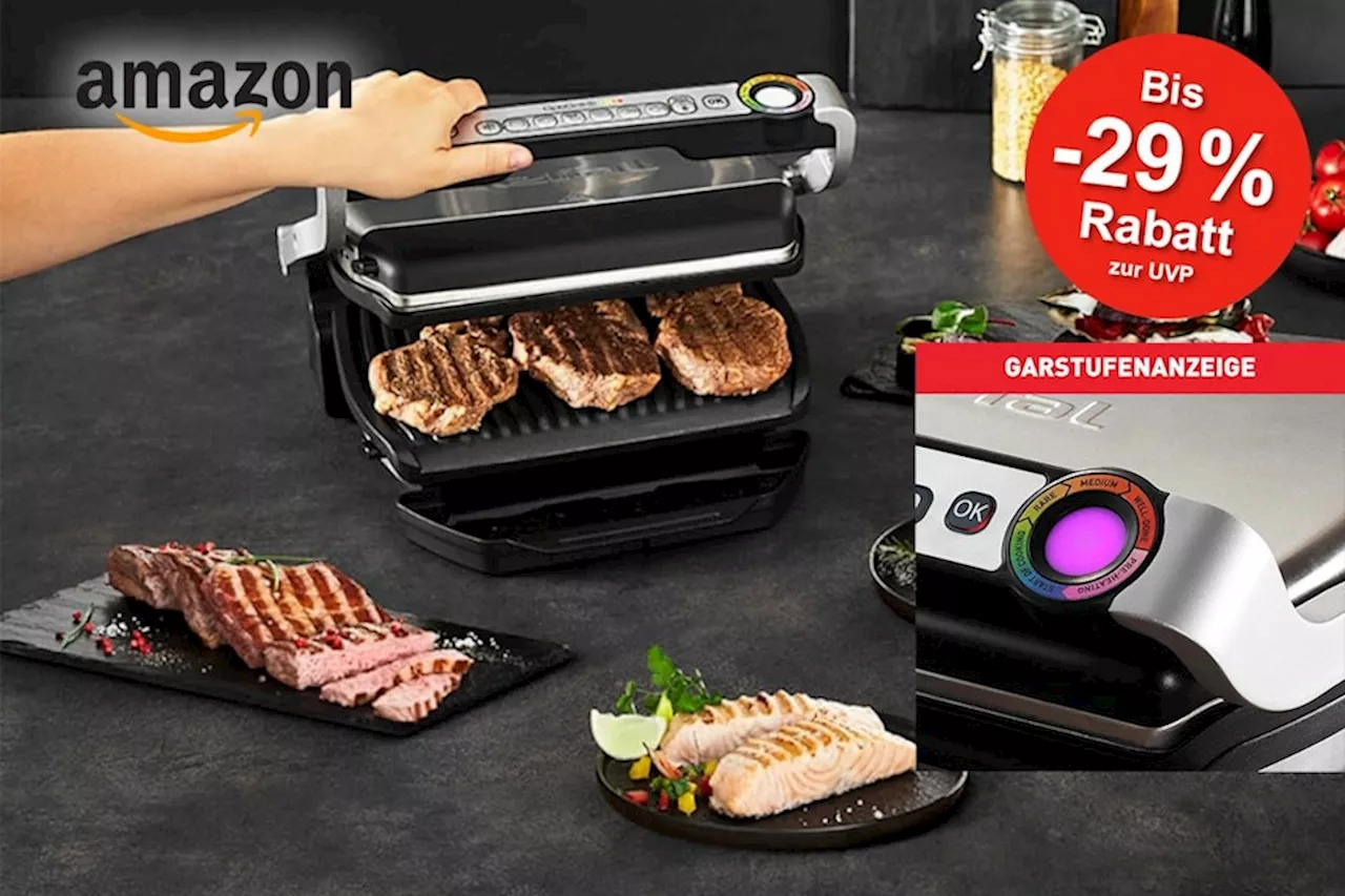 Mega-Tiefpreis: Tefal OptiGrill für 99€: Spare 29 % und sichere dir den perfekten Kontaktgrill bei Amazon |