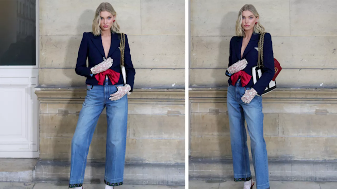 Il total look Valentino di Elsa Hosk a Parigi