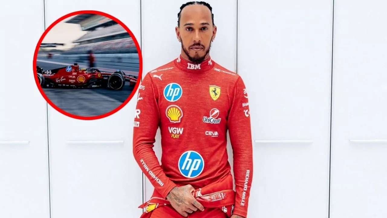 Lewis Hamilton sufre aparatoso accidente durante pruebas de Ferrari en España