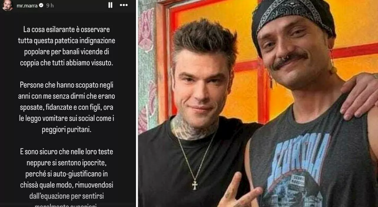 Ferragni-Fedez, Mr Marra: «Monogamia artifizio folle, meglio un rapporto aperto che un tradimento alle spalle»