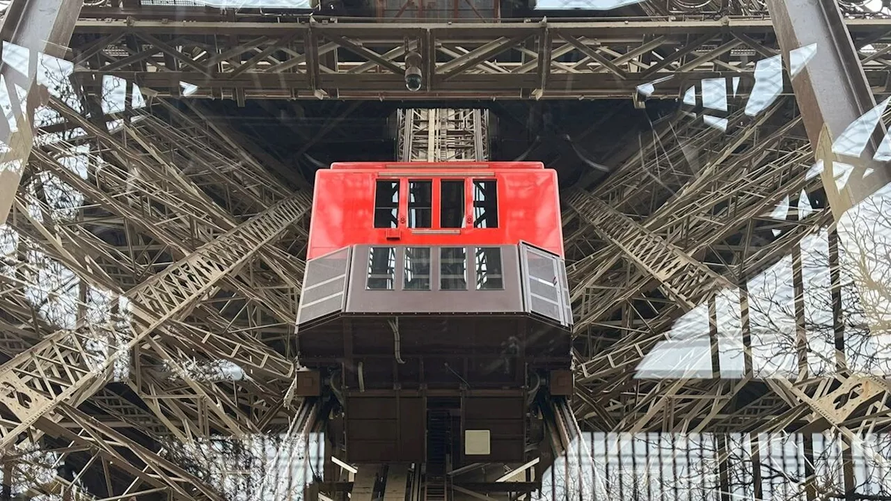 « Une prouesse technique » : le pilier Nord de la tour Eiffel retrouve son ascenseur entièrement rénové