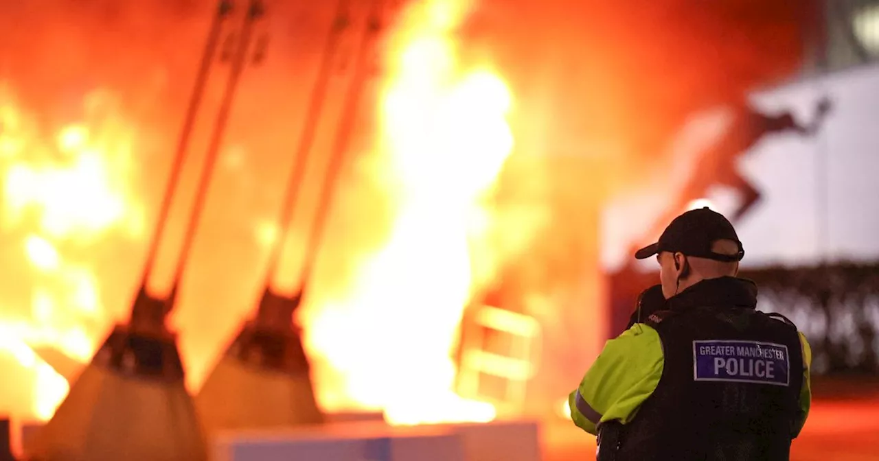 Fire Breaks Out Outside Manchester City's Etihad Stadium