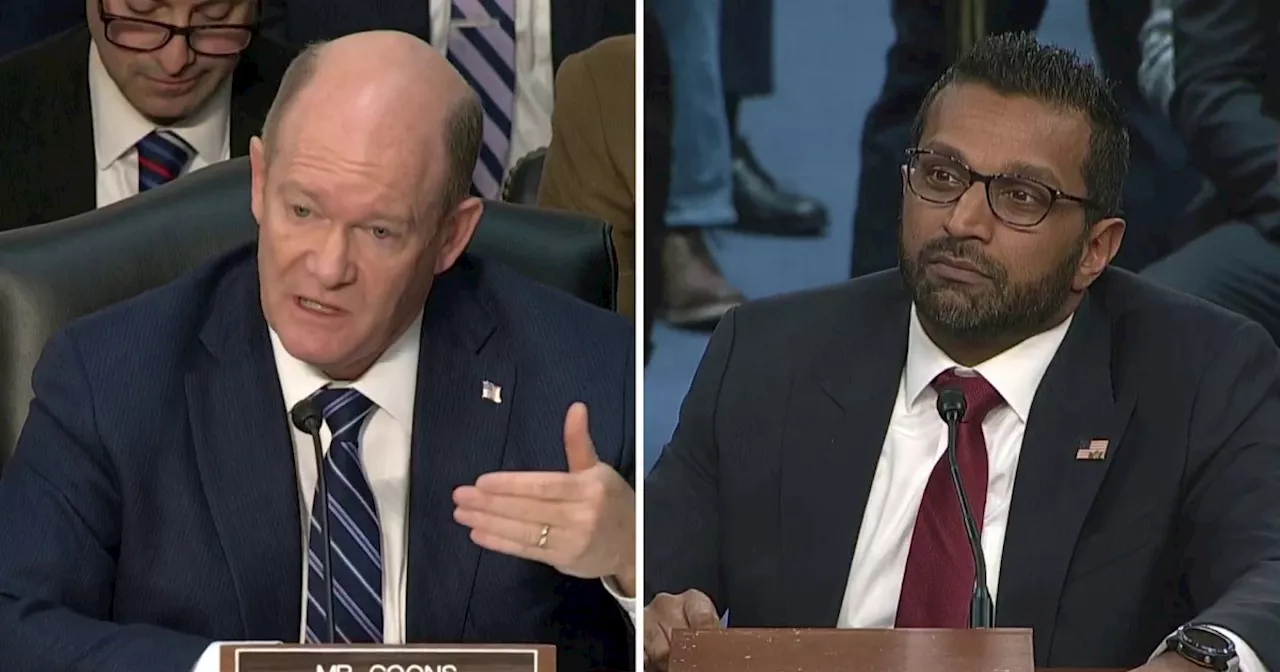 Sen. Coons Presses Patel on Loyalty to Trump Over the Law