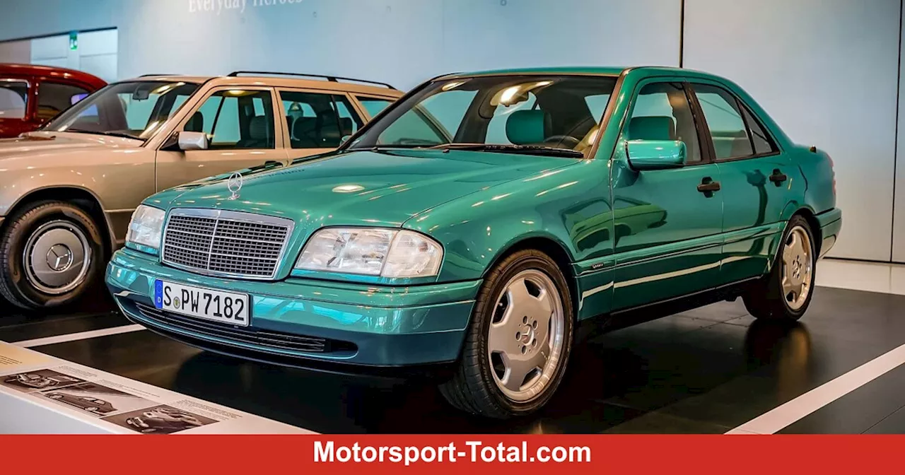 Dieser Mercedes C 280 in Designo-Grün ist ein Hingucker aus den 90ern