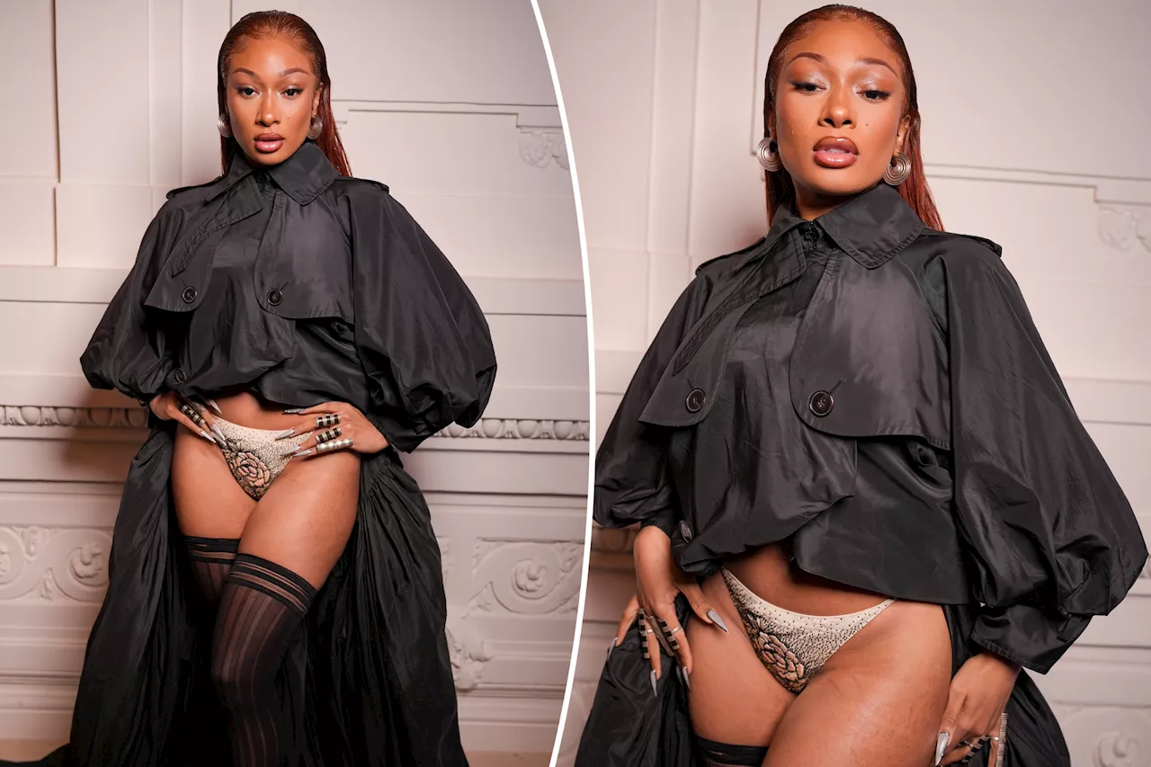 Megan Thee Stallion takes the pantsless trend to the extreme at Jean Paul Gaultier