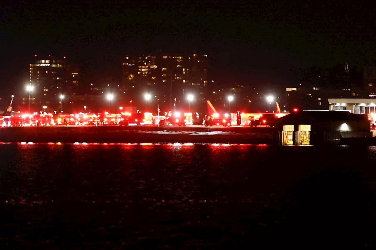 American Airlines Plane Crashes into Potomac River After Black Hawk Helicopter Collision