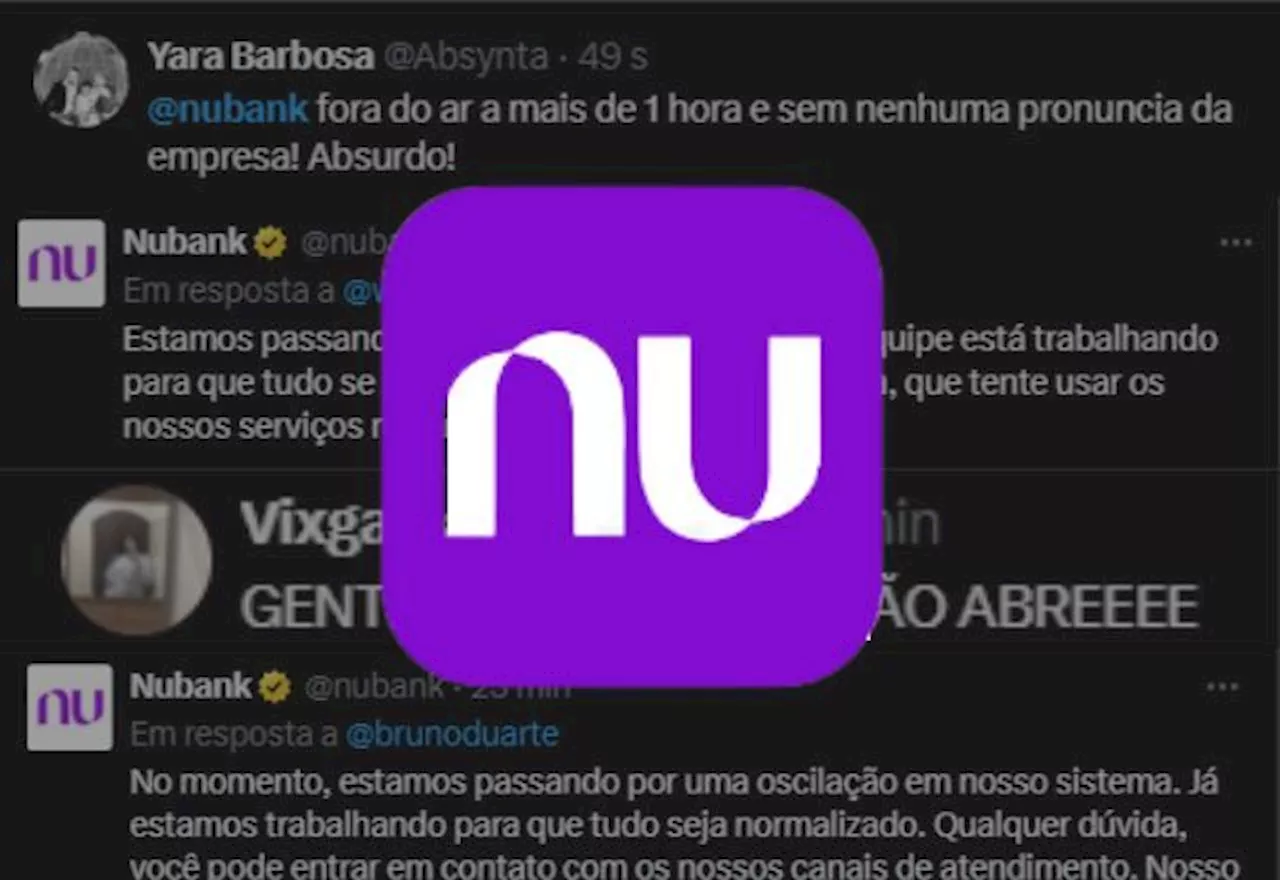 Nubank fora do ar? Clientes relatam que não acessam o aplicativo