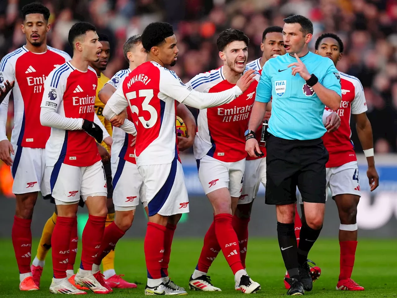 Arsenal charged by FA following Wolves red card controversy