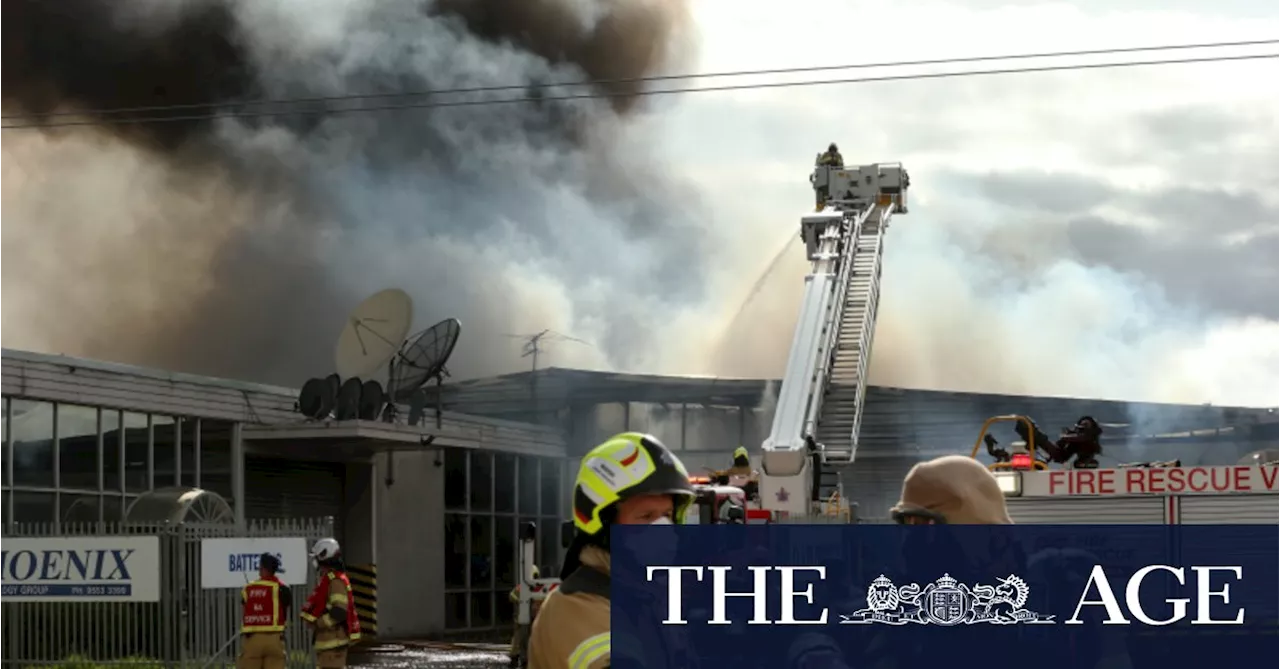 Large Factory Fire in Melbourne's Southeast