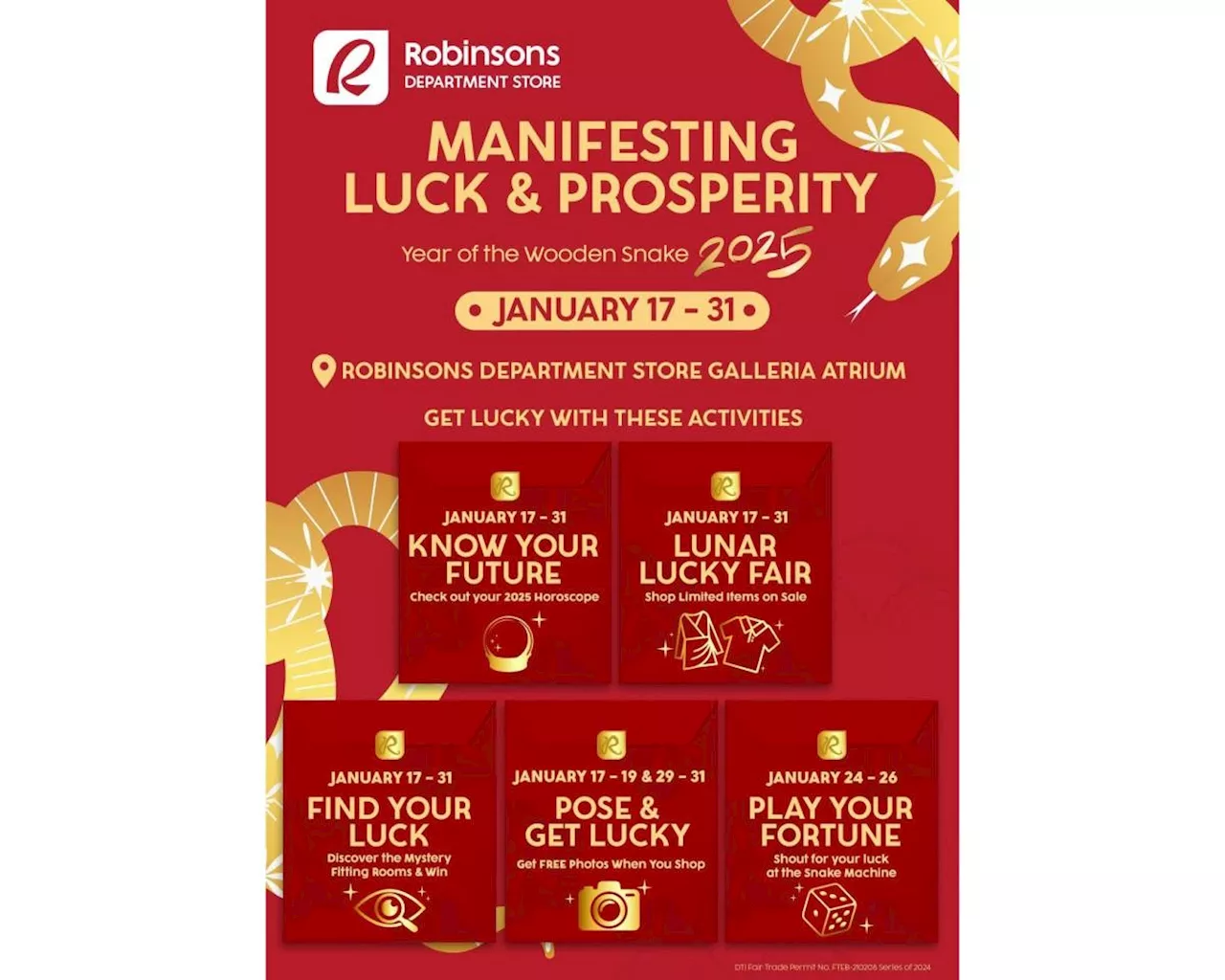 Robinsons Department Store's Chinese New Year celebration lets luck slither into your life