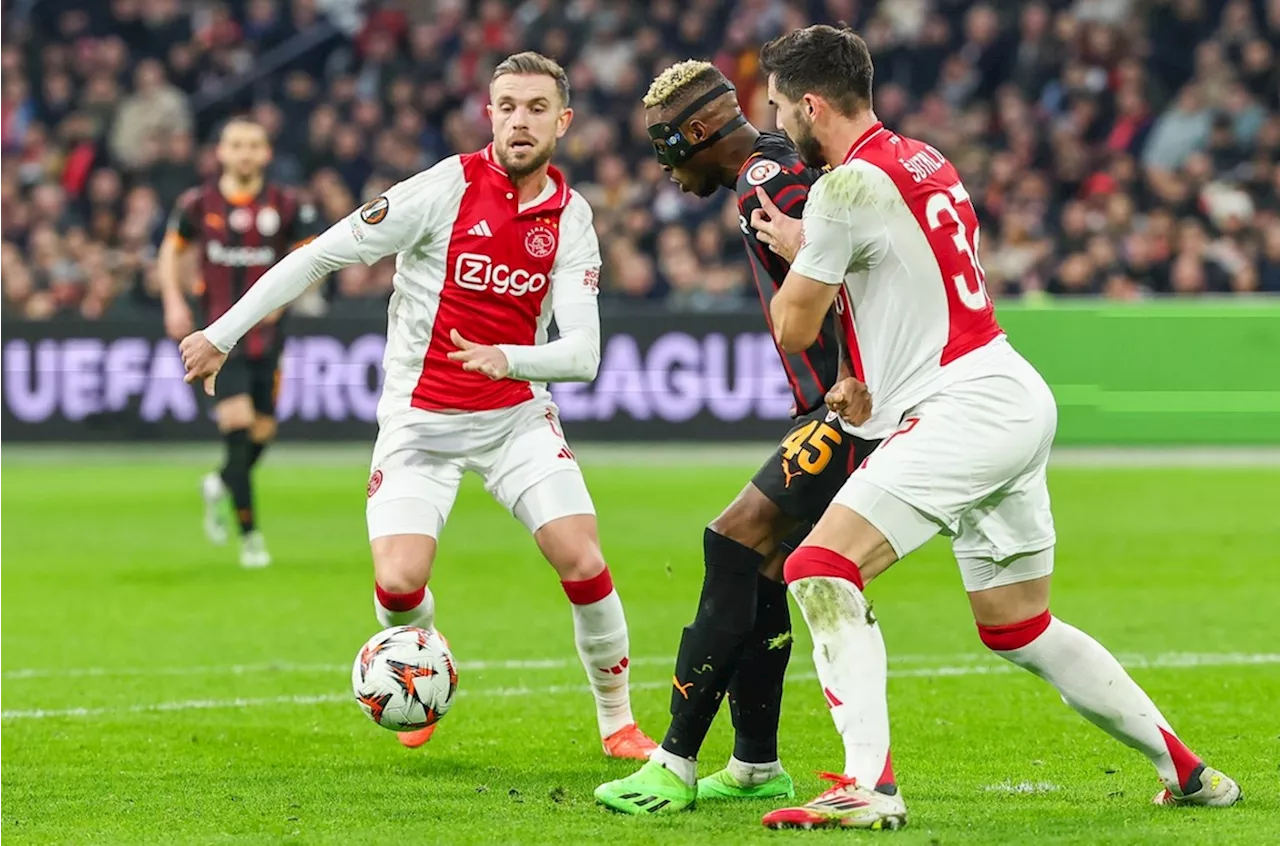 Pasveer aanvoerder Ajax in Europa League-wedstrijd tegen Galatasaray