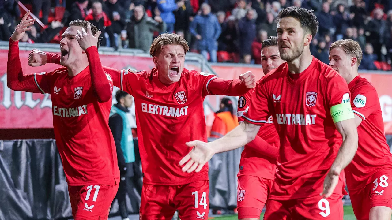 FC Twente wint en plaatst zich voor Europa League tussenronde