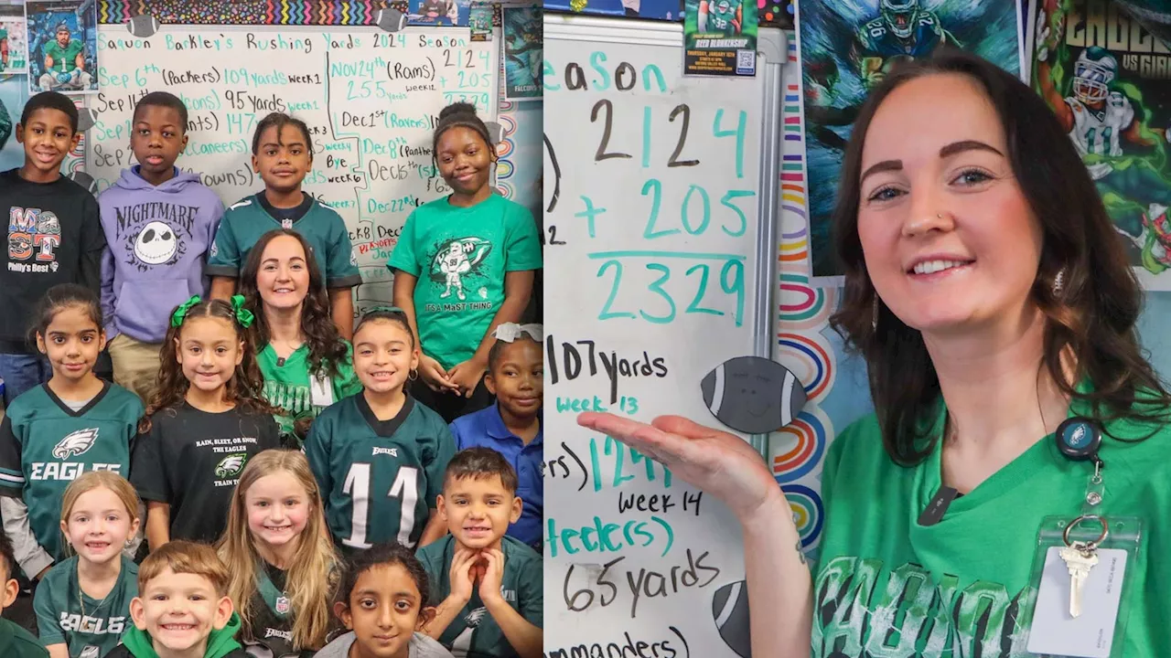 Eagles' Barkley Inspires Math Lessons for 2nd Graders