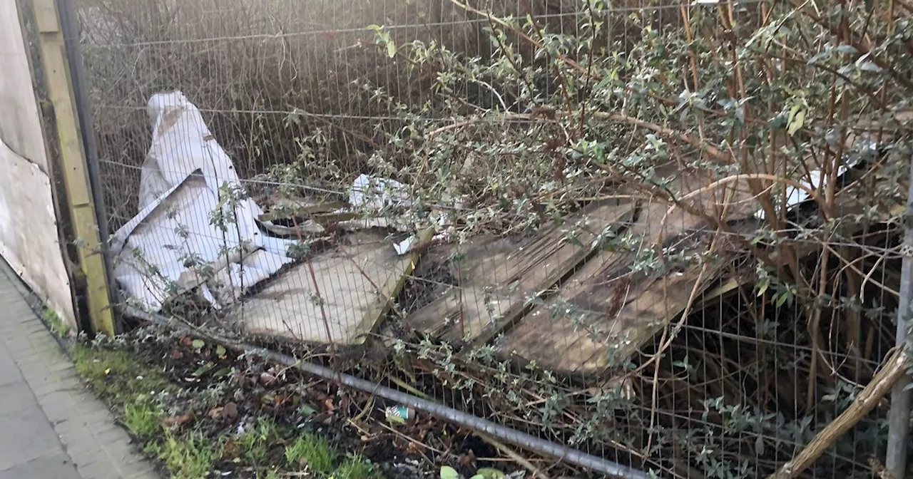 Eyesore hoarding in prize winning Co Down town 'worse' after Storm Éowyn