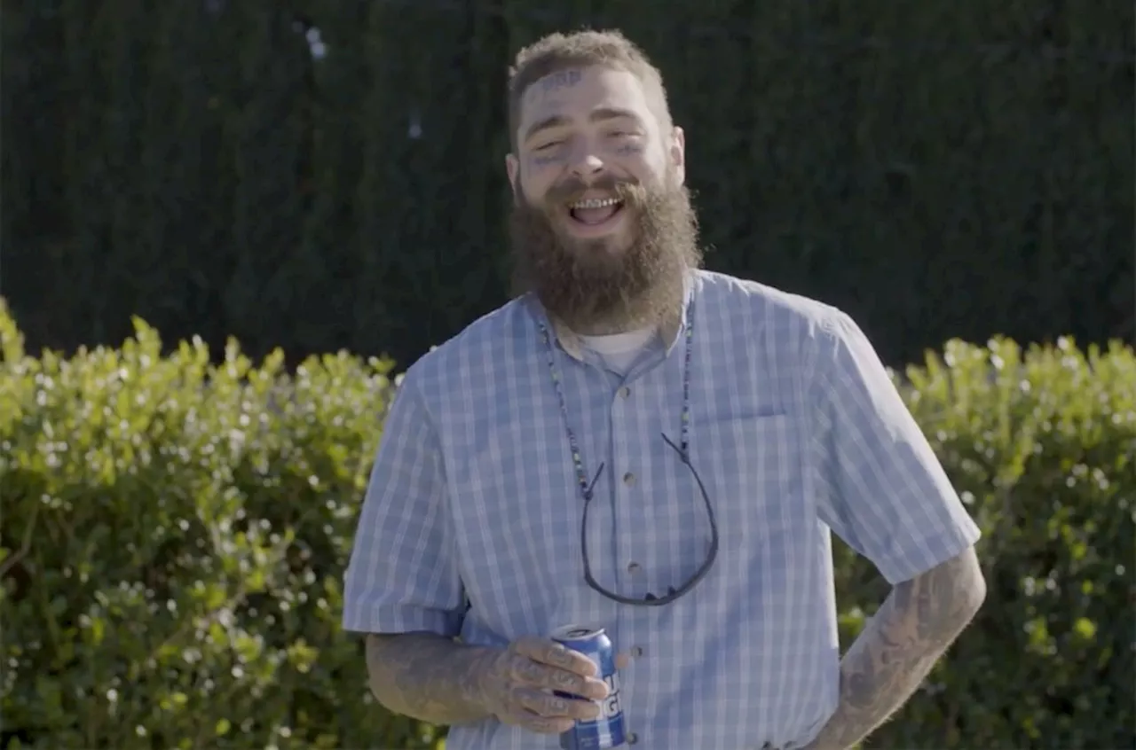 Post Malone Cheers Up a Flop Lawn Party with Bud Light in Super Bowl Ad