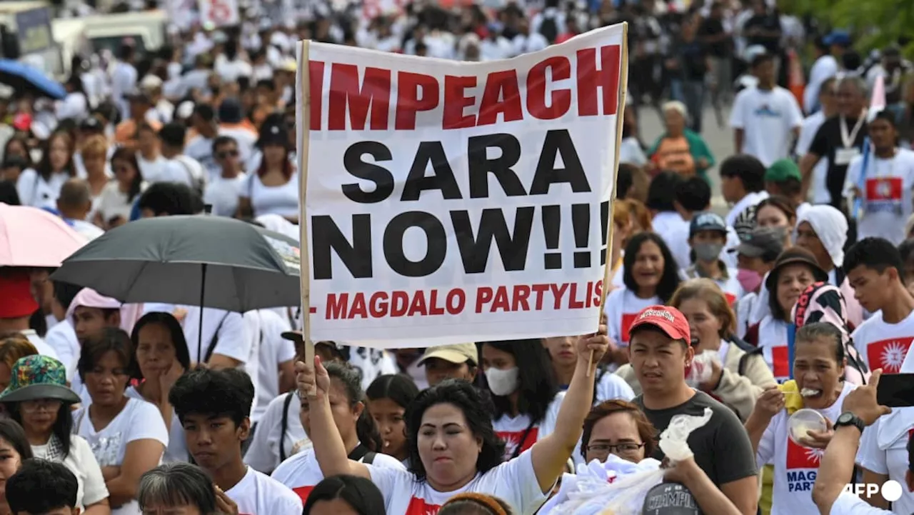 Thousands of protesters call for Philippine VP Duterte impeachment