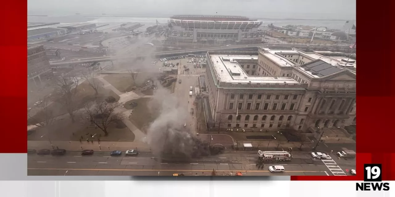 ‘Domino effect’ leads to underground electrical fire outside Cuyahoga County Justice Center