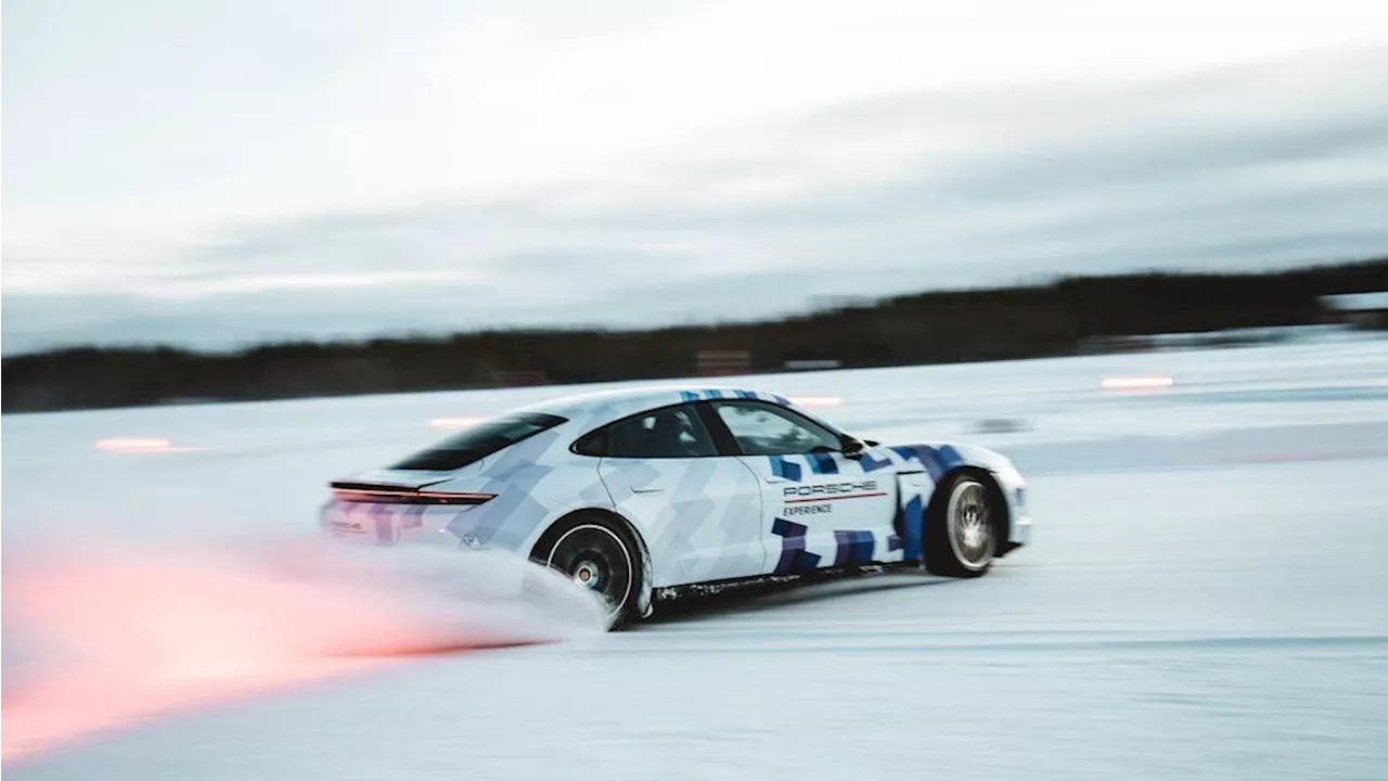 Porsche Taycan GTS estabelece novo recorde mundial de drifting no gelo