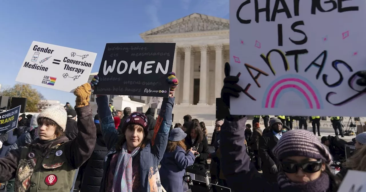 Protest Against Transgender Rights Erupts Outside Supreme Court