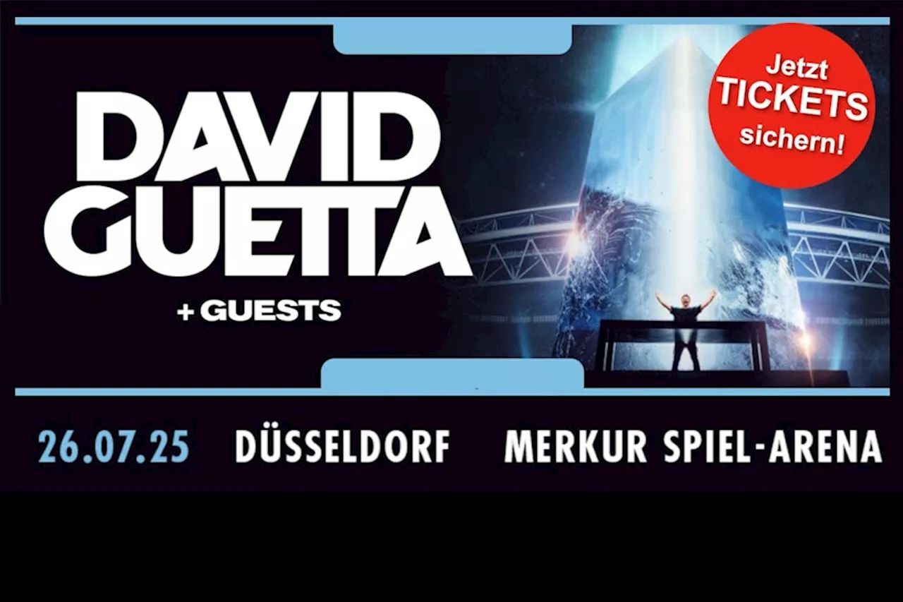 David Guetta bringt 2025 die Merkur Spiel-Arena in Düsseldorf zum Beben