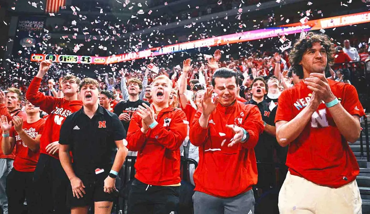 Nebraska Football Star Steals Show With Spectacular Dunk at Halftime