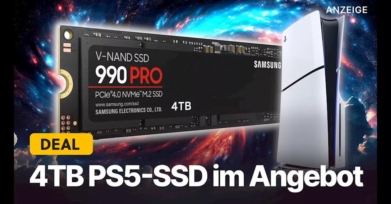 PS5-SSD mit 4TB Speicher im Angebot: Günstiger gab es die schnelle Samsung 990 Pro seit Monaten nicht mehr!