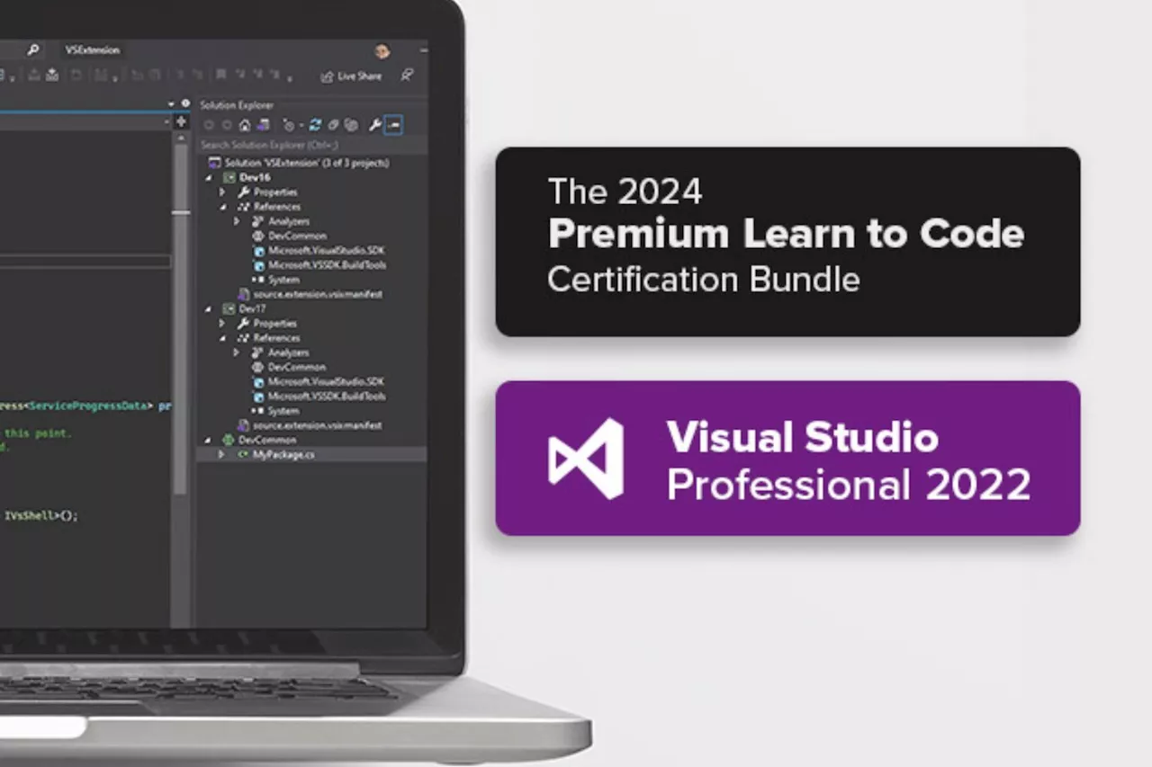 Unlock Your Coding Potential with Microsoft Visual Studio Pro 2022 and Learn to Code Certification Bundle for Just $50