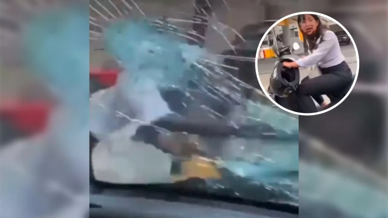 Mujer destroza el carro de su ex en pleno tráfico, reclamo divide las redes: VIDEO