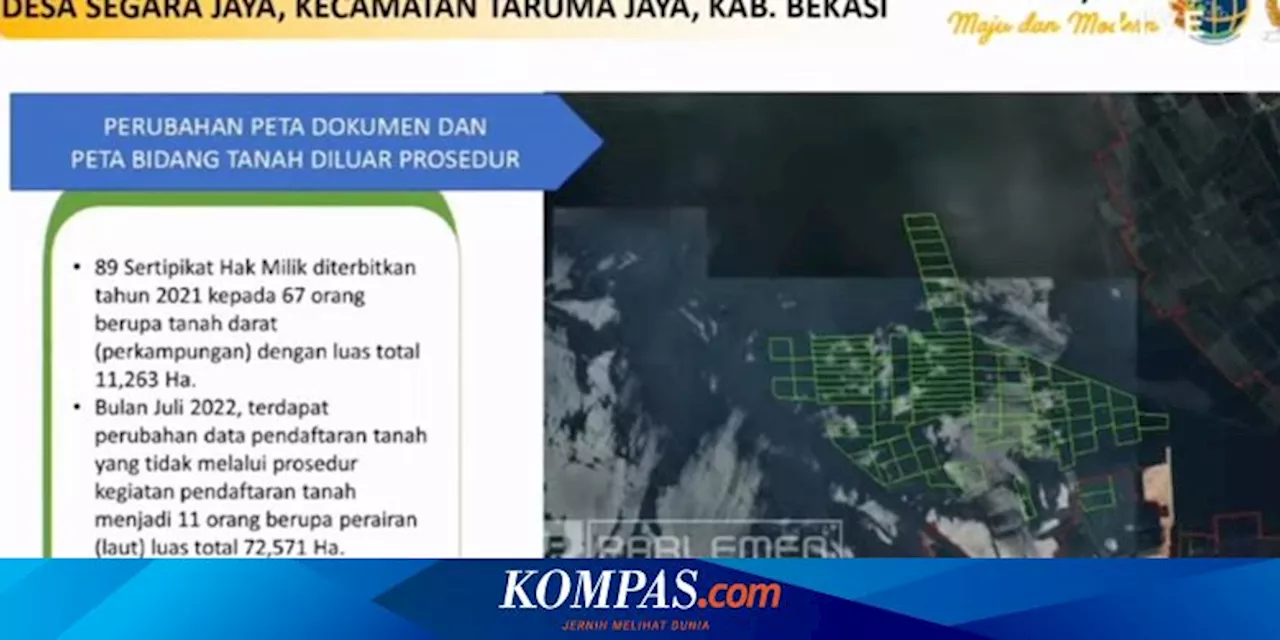 Temuan Sertifikat Tanah di Atas Laut Bekasi