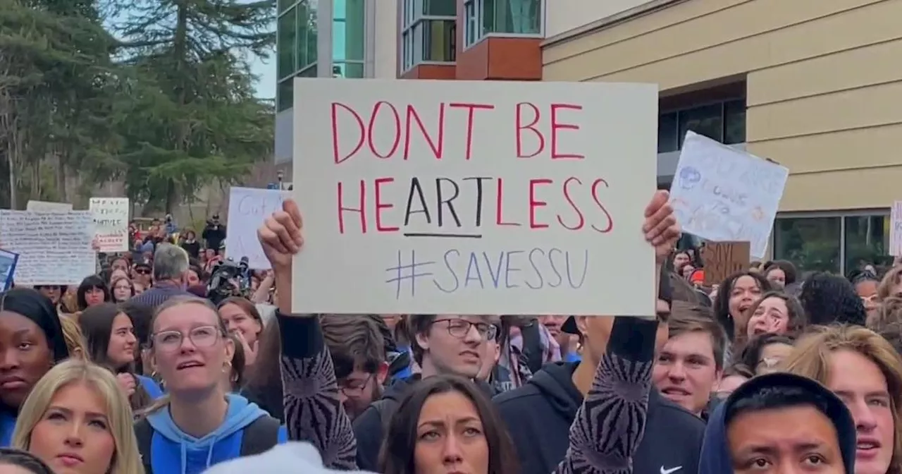 Angry Sonoma State students protest budget cuts at campus town hall