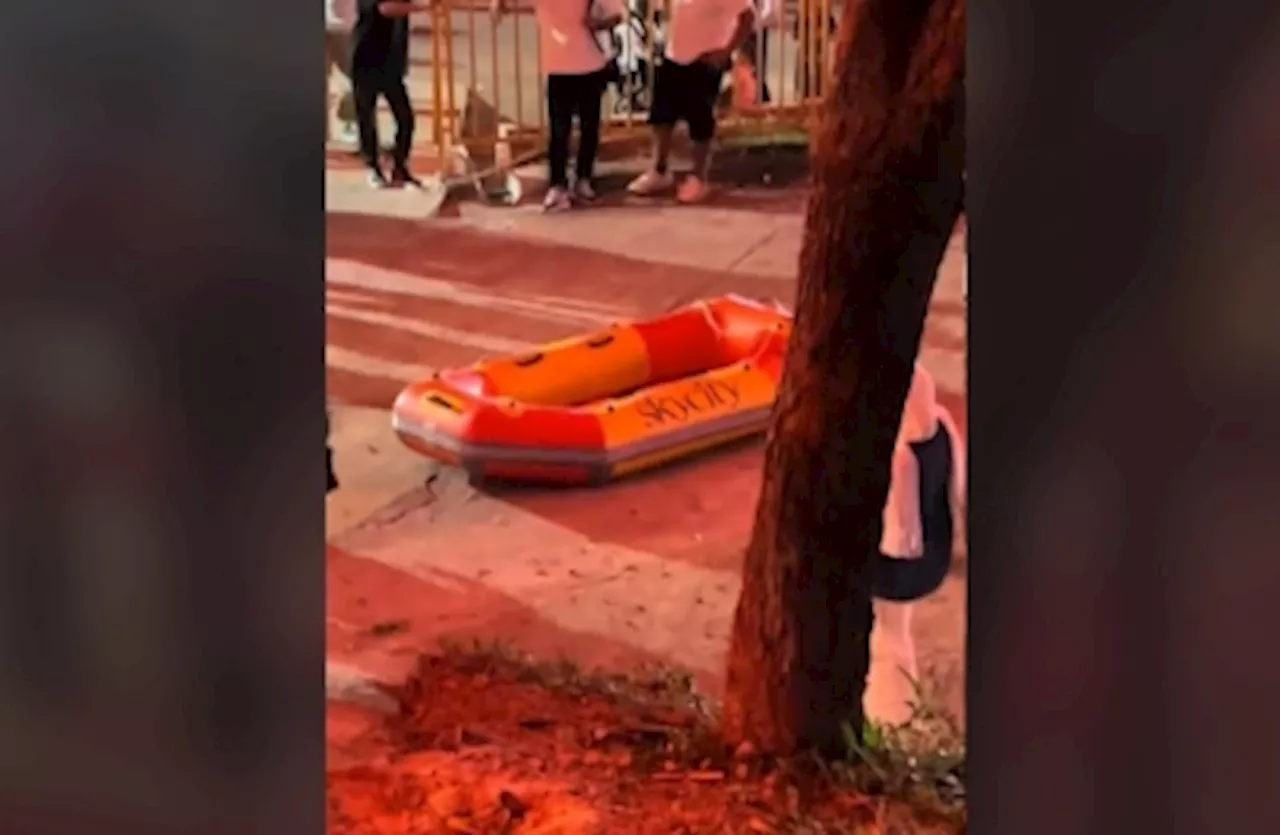 Unsafe Thrills: Theme Park Visitor Injured as Water Raft Falls Off Hook