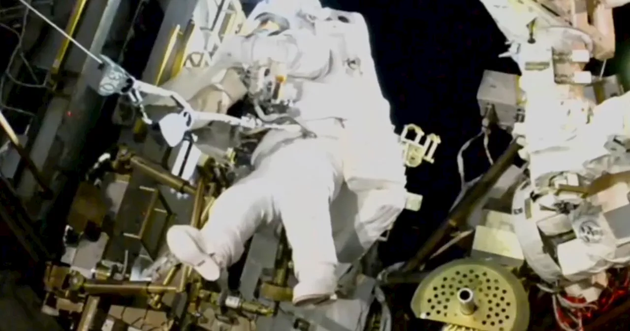 Stranded Astronauts Finally Take Spacewalk Together