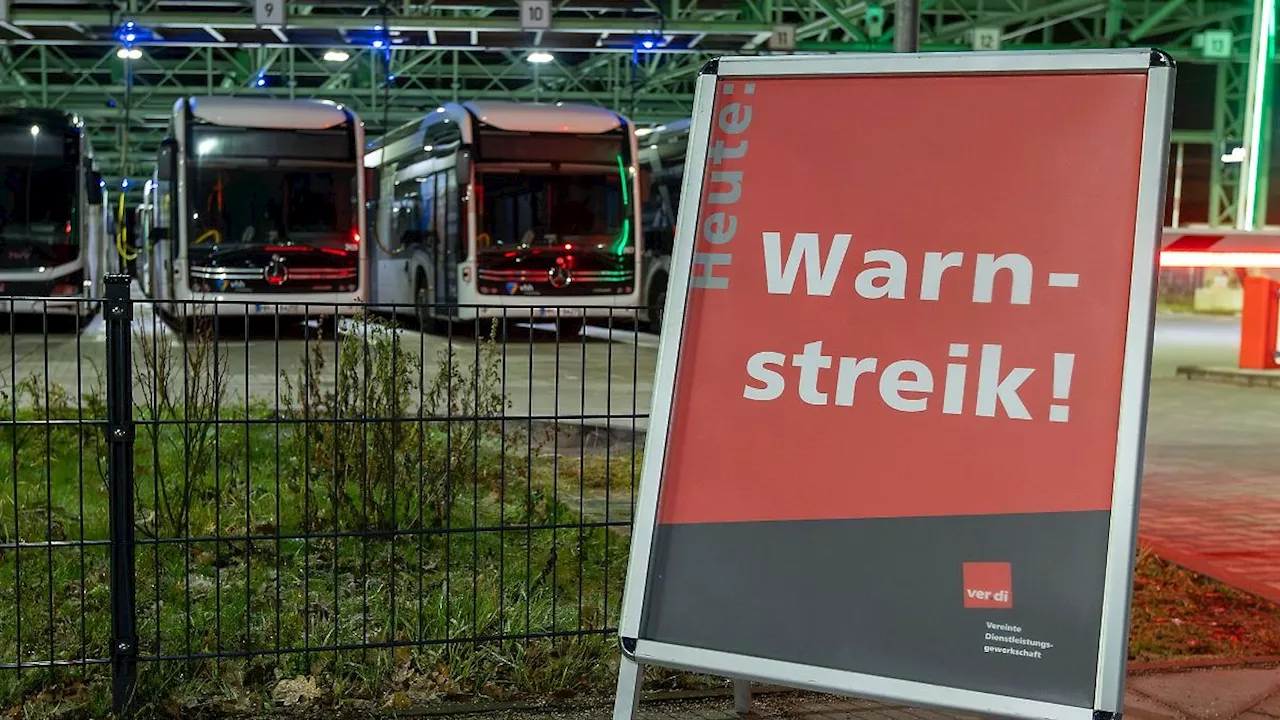 Hamburg & Schleswig-Holstein: Warnstreik beim Busunternehmen VHH begonnen