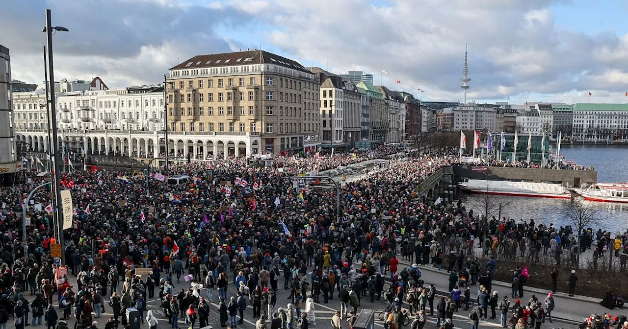 Zehntausende demonstrieren gegen gemeinsame Abstimmung von CDU und AfD