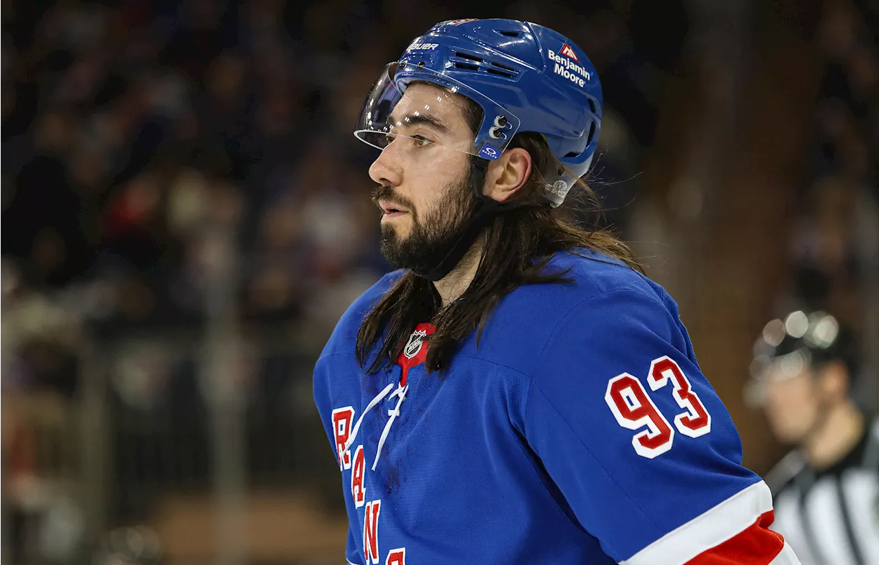  Rangers' Mika Zibanejad hardly recognizable as brutal struggles become hard to ignore