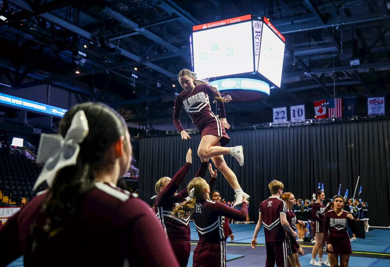 Bangor Area High School cheerleaders compete in PIAA Competitive Spirit State Championships